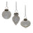 Melrose International Grey Mercury Glass Ornament, Set of 6, Silver - 91351DS