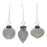 Melrose International Grey Mercury Glass Ornament, Set of 6, Silver