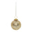 Melrose International Gold Distressed Glass Ball Ornament, Set of 6