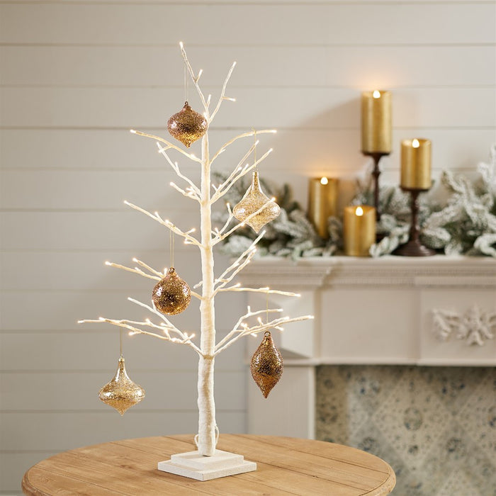 Melrose International LED Glittered Twig Tree 36"H, White