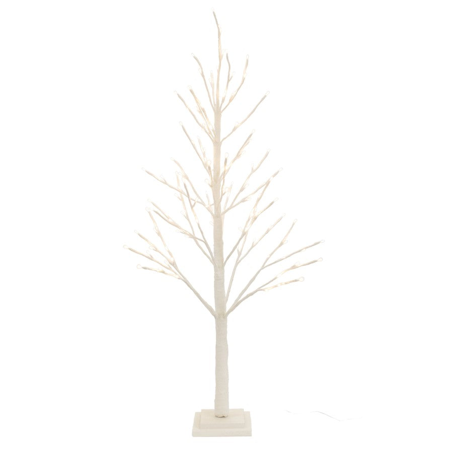 Melrose International LED Glittered Twig Tree 48"H, White - 91377DS