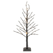 Melrose International LED Black Glittered Twig Tree 36"H, Silver - 91379DS