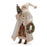 Melrose International Beige Santa/Wreath/Tree 21.5", White/Green - 91389DS