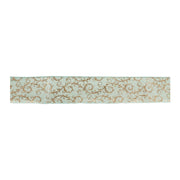 Melrose International Orante Green/Gold Glitter Wired Ribbon 4"x10 yds - 91406DS