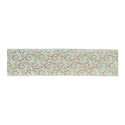Melrose International Orante Blue/Gold Glitter Wired Ribbon 4"x10 yds - 91407DS