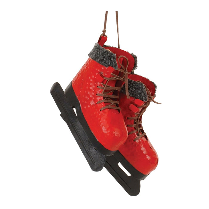 Melrose International Metal Ice Skate Decor 14"H, Red/Black - 91470DS