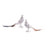Melrose Jeweled Royal Bird Shelf Sitter, Set of 6, White/Silver - 91531DS
