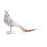 Melrose Jeweled Royal Bird Shelf Sitter, Set of 6, White/Silver