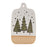 Melrose Ceramic Pine Tree Cutting Board Tray, Set of 4, Green/White/Be - 91544DS