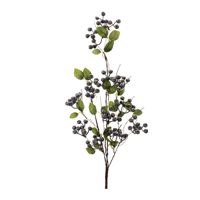 Melrose Blue Berry Foliage Spray (Set of 2), Blue/Green - 91554DS