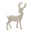 Melrose International Holiday Deer Figurine, Set of 6, White/Gold