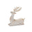 Melrose International Holiday Deer Figurine, Set of 6, White/Gold