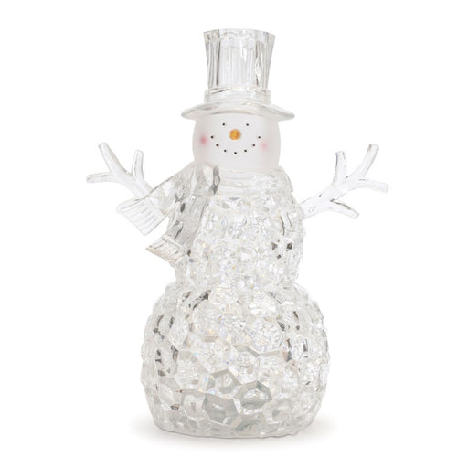 Melrose International LED Snowman Snow Globe, Set of 2, CleaRed - 91589DS