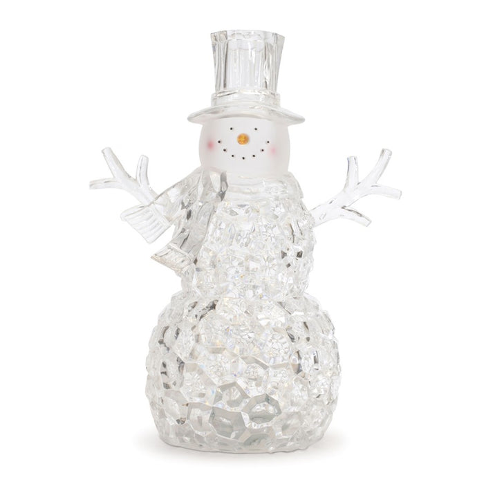Melrose International LED Snowman Snow Globe, Set of 2, CleaRed - 91589DS