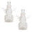 Melrose International LED Snowman Snow Globe, Set of 2, CleaRed