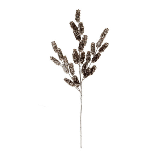 Melrose International Metallic Silver Pinecone Spray, Set of 2