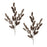 Melrose International Metallic Silver Pinecone Spray, Set of 2