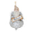 Melrose Ornate Santa/Snowman Finial Ornament, Set of 6, Silver