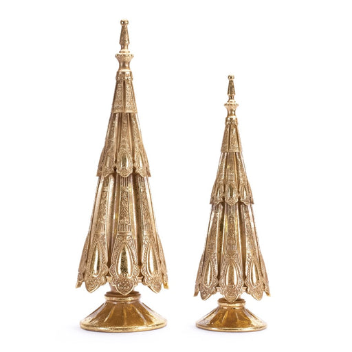 Melrose International Silverware Tree Decor, Set of 2, Gold - 91616DS