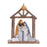 Melrose Modern Nativity Arch/Farm Animals 10"H, Brown/Blue - 91618DS