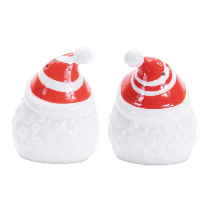 Melrose Traditional Santa Salt/Pepper Shaker, Set of 2, Red/White