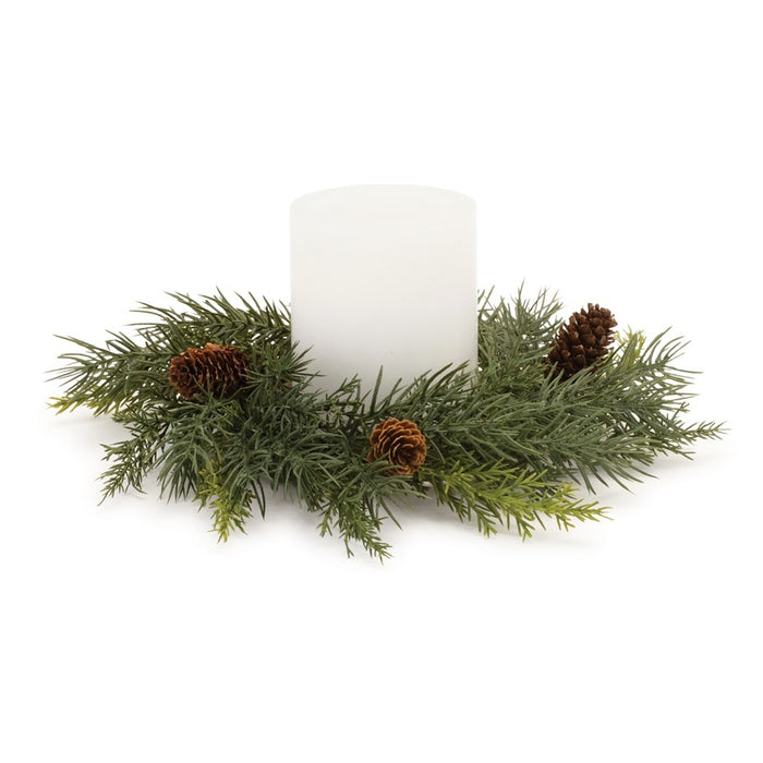 Melrose International Pine Candle Ring, Set of 2 - 91647DS