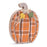 Melrose Harvest Plaid Pumpkin, Decor, Set of 2, Orange/Brown