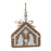 Melrose Wood Beaded Nativity Scene Ornament, Set of 6, Brown/White - 91684DS