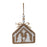 Melrose Wood Beaded Nativity Scene Ornament, Set of 6, Brown/White