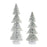 Melrose International Flocked Bottle Brush Tree, Set of 2, Green - 91693DS
