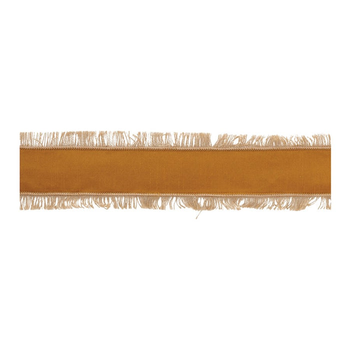 Melrose International Jute Fringe Ribbon, Set of 2, Orange - 91703DS