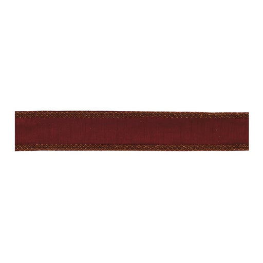 Melrose International Burgandy Holiday Ribbon 2.5"x5 Yds, Red/White - 91715DS
