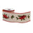 Melrose Embroidered Winter Cardinal Ribbon 4"x5 yds, Beige/Red