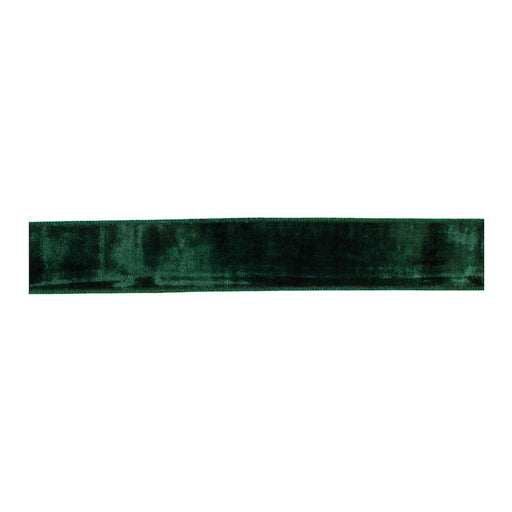 Melrose International Deep Green Viscose Wired Ribbon, Set of 2 - 91727DS