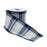 Melrose International Plaid Holiday Ribbon, Set of 2, Blue/White