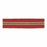 Melrose International Wool Holiday Ribbon, Set of 2, Red/Gold - 91743DS