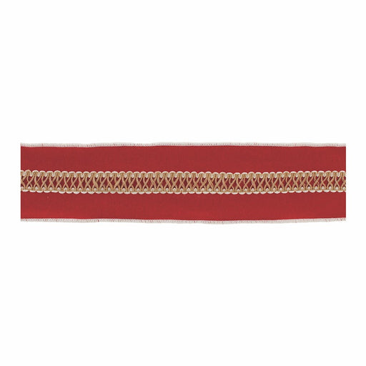 Melrose International Wool Holiday Ribbon, Set of 2, Red/Gold - 91743DS
