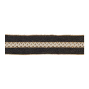 Melrose International Wool Holiday Ribbon, Set of 2, Black/Gold - 91744DS