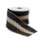Melrose International Wool Holiday Ribbon, Set of 2, Black/Gold