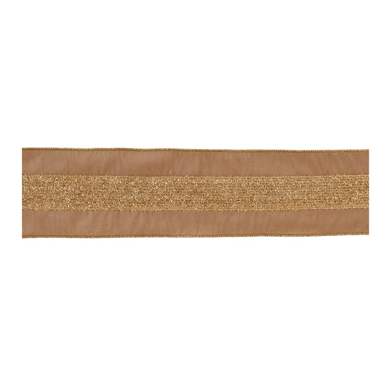 Melrose International Gold Shimmer Wired Ribbon, Set of 2 - 91748DS