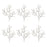 Melrose International Sequined Icy Twig Spray, Set of 6, Silver
