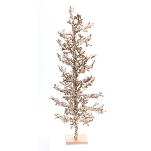 Melrose International Icy Jeweled Twig Tree 24", Gold - 91783DS