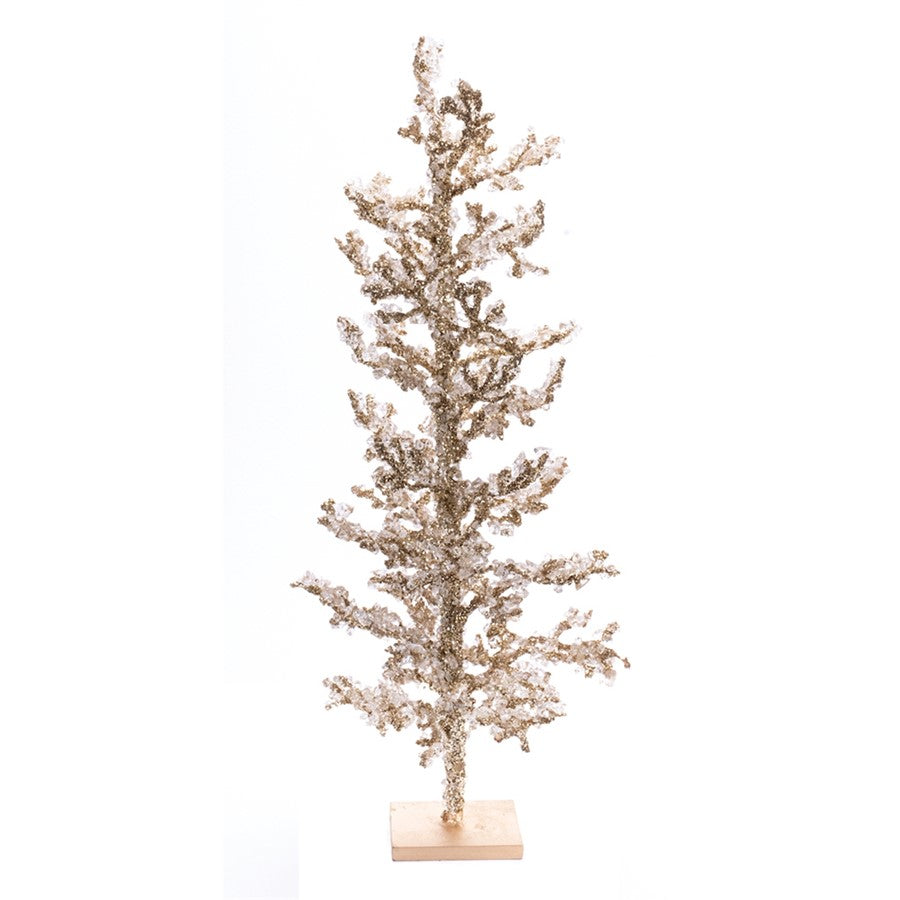 Melrose International Icy Jeweled Twig Tree 24", Gold - 91783DS