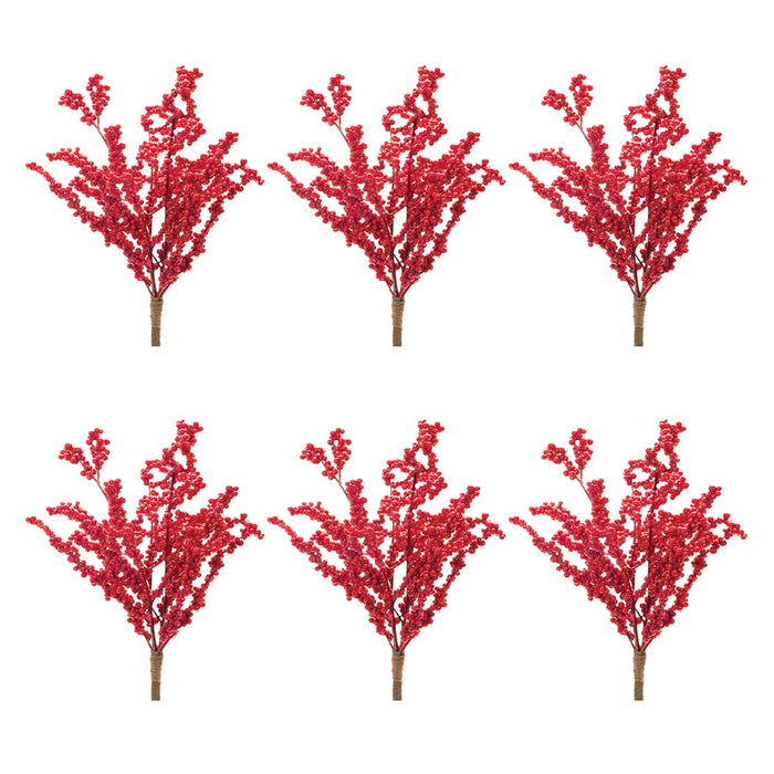 Melrose International Clustered Berry Twig Spray, Set of 6