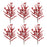 Melrose International Clustered Berry Twig Spray, Set of 6, Red