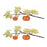 Melrose International Fall Pumpkin, Vine, Set of 2, Green/Orange
