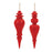 Melrose International Red Wood Finial Drop Ornament, Set of 6 - 91808DS