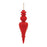 Melrose International Red Wood Finial Drop Ornament, Set of 6