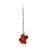 Melrose International Red Glass Ball Cluster Drop Ornament, Set of 2