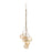 Melrose Glass Ball Cluster Drop Ornament, Set of 2, Gold/White